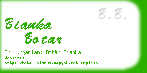 bianka botar business card